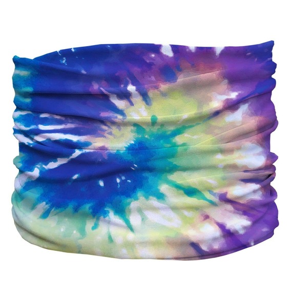 Tie Dye Pup Scruff Dog Neck Gaiter Stretchy Cooling Slips Over Neck - Picture 4 of 4